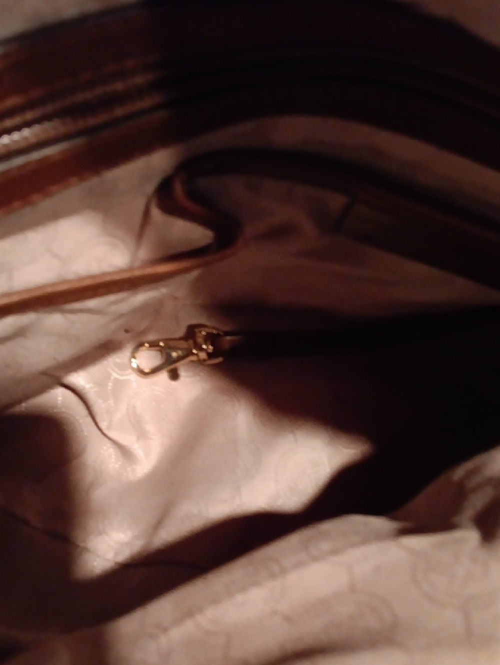Michael Kors Monogram Brown Canvas Tote with Leather Strapso5 - Picture 8 of 10